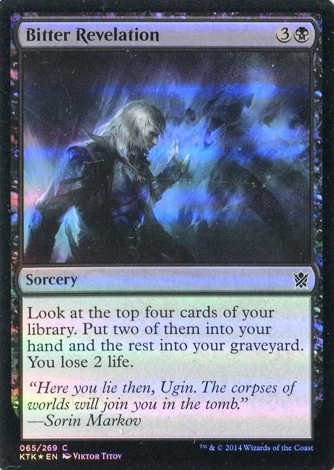 MTG - Khans of Tarkir - Bitter Revelation - 2X - Foil - NM - Image 1 of 1