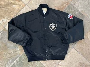 Vintage Los Angeles Raiders Starter Satin Football Jacket, Size Large - Picture 1 of 9