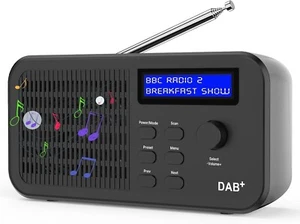 Portable DAB Radios, DAB+ FM Radio, Digital Radios, USB Rechargeable Battery - Picture 1 of 6