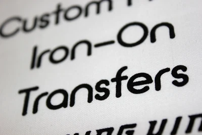 Flock iron on letters & numbers, 1-7cm tall. Personalised, variety of colours. - Image 1 of 4