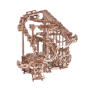 WoodTrick Spiral Murmelbahn - Elektrisch Mechanisches Holzpuzzle