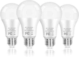 LED Light Bulbs, 100 Watt Equivalent, A19 13W Lightbulbs, 5K Daylight White-4 Pk - Picture 1 of 7