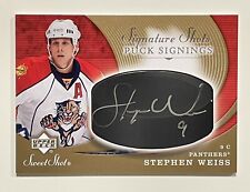 2007-08 UD SWEET SHOT STEPHEN WEISS SIGNATURE SHOTS PUCK SIGNINGS AUTO