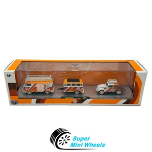 M2 Machines 1:64 1960 VW Delivery Van & 1953 VW Beetle Orange R90 25-26 - Picture 1 of 2