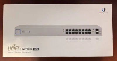 Ubiquiti UniFi Switch US-16-150W | 16x 1G PoE Ports | 2x 1G SFP Ports - Image 1 of 4