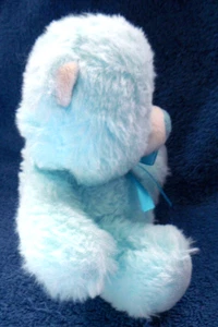 *2505* Teddy time Teddy Bear - blue with matching bow - plush - 15cm - Bild 1 von 5