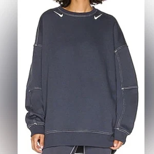 Nike Double Swoosh Navy Crewneck Sweatshirt Size 2XL Pullover Back Logo Casual - Bild 1 von 8