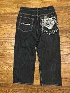 Vintage Ecko Unltd. Baggy Fit Jeans Herren 38 x 27 bestickt Y2K Totenkopf Skater - Bild 1 von 12
