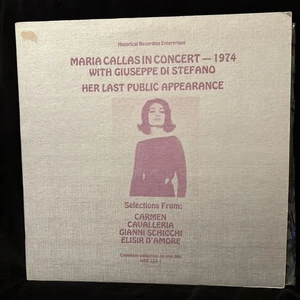 MARIA CALLAS In Concert With Di Stefano LAST PUBLIC APPEARANCE Japan 1974 HRE LP - Picture 1 of 3