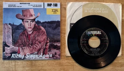 45 7" EP RICKY NELSON RESTLESS KIDY IMP 160 - Image 1 of 2