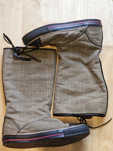 Stivali al polpaccio Converse Chuck Taylor tartan pull on UK 4 5 lunghezza intera