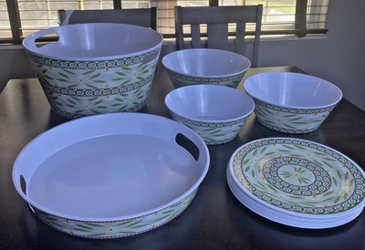 Temp-tations 13 Piezas Melamina Entretenimiento Set Viejo Mundo Completo Tentaciones Foto 1 de 4