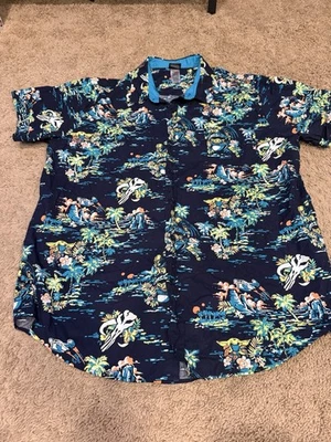 Camisa para hombre Star Wars Mandalorian Baby Yoda Grogu hawaiana abotonada XXL azul Foto 1 de 4
