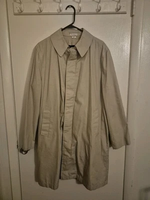 Abrigo forrado de vellón Towncraft by JC Penney vintage caqui tostado para hombre - talla 40R Foto 1 de 4