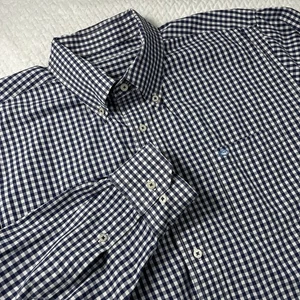 Southern Tide Blue And White Check Long Sleeve Dress Shirt Size XL - Picture 1 of 8