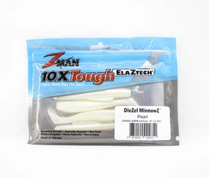 Zman Soft Lure Diezel MinnowZ 4 Inch 5/Pack Pearl (2611) - Picture 1 of 6