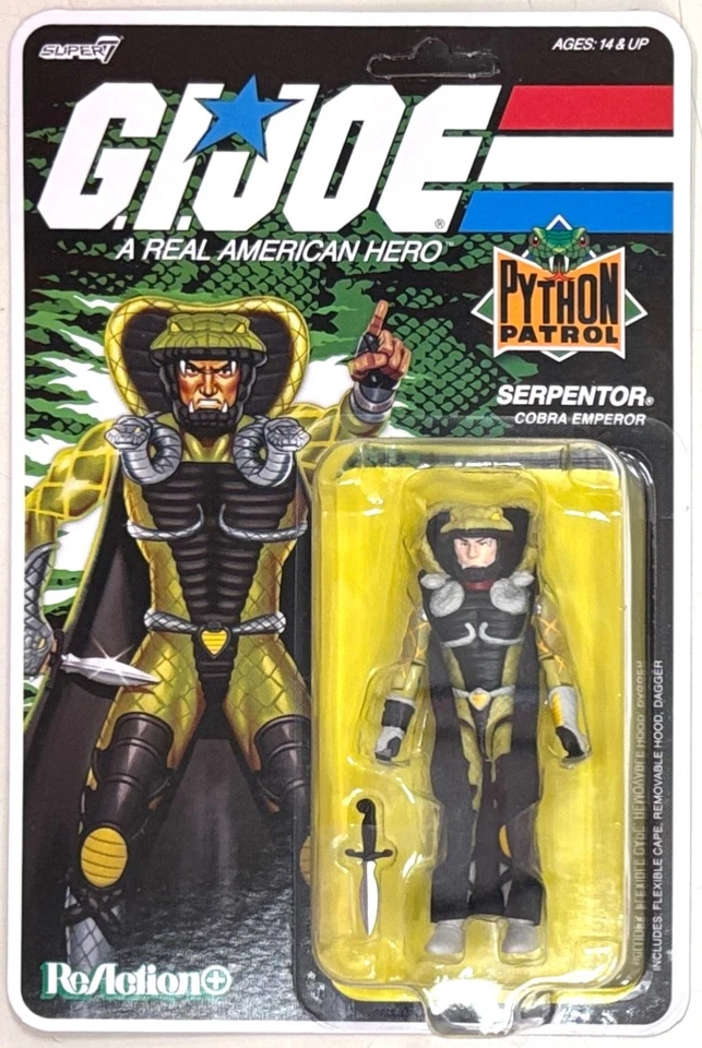 GI JOE SUPER7 Reacción Python Patrol SERPENTOR Junta tórica 3,75 Figura G.I. Sin perforar Foto 1 de 1