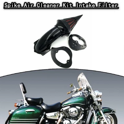 Spike Air Intake Filter Durable Black Fit For 2002 Kawasaki Vulcan 1600 Classic Foto 1 de 4