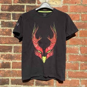 Cyberdog Phoenix T Shirt Men’s Medium Slim UV Reactive Cyber Goth Rave Tribal - Picture 1 of 19