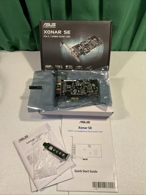 Tarjeta de sonido para juegos ASUS Xonar SE 5.1 canales PCIe Foto 1 de 4