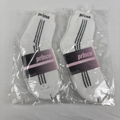 Prince Sportswear Women’s 9-11 White/Black Active Socks Set Of 2 NEW In Package - Image 1 of 4