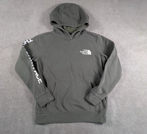 The North Face Hoodie Jungen Large (14/16) olivgrün Spellout Logo Fleece gefüttert - Bild 1 von 9