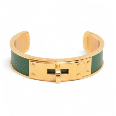 Brazalete Hermès Kelly GP y cuero verde Foto 1 de 4