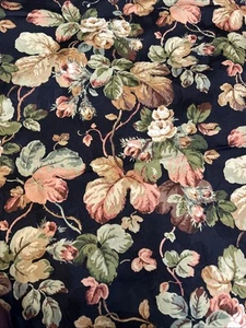 Tela de tapicería Jay Yang negra floral rosa col 83” x 52” 2,3 yardas rosa verde - Imagen 1 de 9