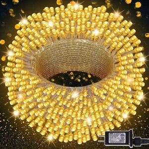 LJLNION 300 LED String Lights Outdoor Indoor Extra Long 98.5FT Christmas Lights - Picture 1 of 8