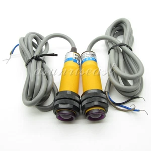 Photoelectric Switch NPN 5m 3-wires NO Through Beam Type Dia. 18mm E3F-5DN1-5L - Picture 1 of 5