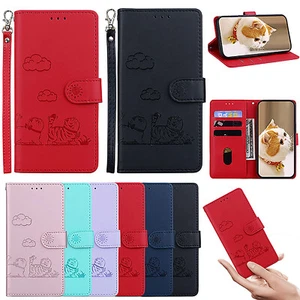 Phone Case For Honor X60i X9C X7A X6B X9A X5 10i PU Leather Anti-theft Brush Cat - Picture 1 of 14