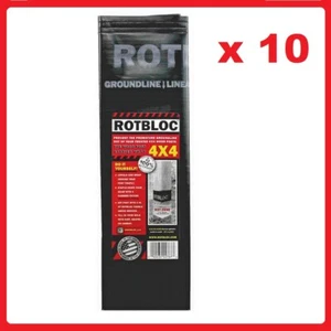 10 Pcs Rotbloc 4x4 Pre-Molded Post Wraps - Protects Against Rot - Picture 1 of 7