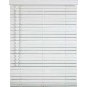 Home Impressions 27 In. x 64 In. x 2 In. White Faux Wood Cordless Blind - Picture 1 of 1
