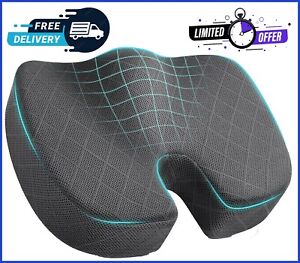 Memory Foam Seat Cushion: Sciatica & Hip Pain Relief - Ergonomic Design