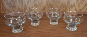 4 DANSK Dessert Stems Clear Glass - Picture 1 of 3