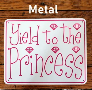 Yield to the Princess 10"x8" Made in USA Wall picture Woman Power - Picture 1 of 4