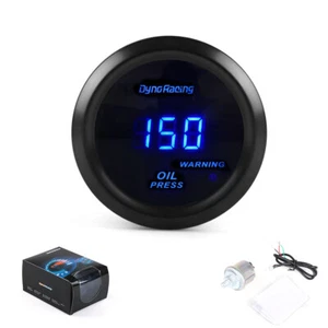 2" 52mm 0-150PSI Oil Pressure Gauge Kit Pressure Meter Blue Digital LED Sensor - Bild 1 von 4