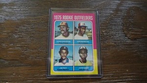 1975 TOPPS #616 ROOKIE OUTFIELDERS JIM RICE/PEPE MANGUALJOHN SCOTT BASEBALL CARD