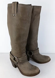 FRYE 77846 Carmen Harness Tall Boot Leather Riding Biker Boots Womens Size 7B - Picture 1 of 13
