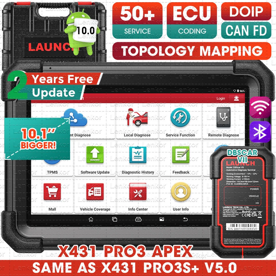 2025 LAUNCH X431 PRO DYNO OBD2 Scanner Diagnostic Tool ECU Coding Bi-Directional