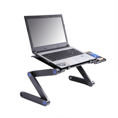 Folding Cooling Adjustable Laptop Stand Table Sofa Bed Table Tray Laptop Desk US - Image 1 of 4