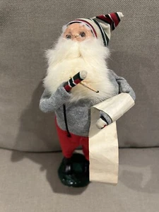 Byers Choice The Carolers Doll W/Pencil SANTA'S CHRISTMAS LIST Decoration 1983 - Picture 1 of 11