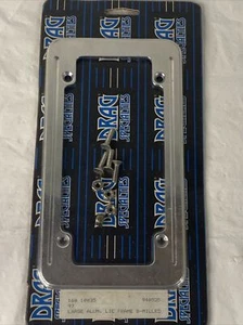 Drag Specialties Chrome Large Aluminum License Plate Frame DS-720178 USA Made - Picture 1 of 5