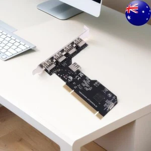 5 Ports USB 2.0 PCI Expansion Card 480Mbps NEC720101 Chipset for Desktop Adapter - Afbeelding 1 van 10