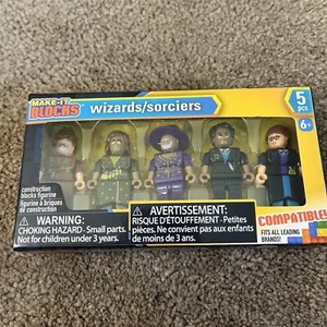 Make-It Blocks Wizard/Sorciers Box of 5 Mini Action Figures NEW - Picture 1 of 3