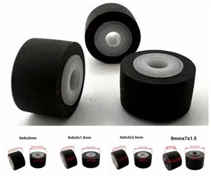 2pcs Dia9mm Rubber Pinch Roller Pully For Cassette Tape Recorder Walkman Audio - Picture 1 of 7