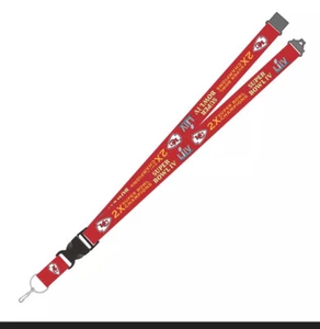 Kansas City Chiefs 2X Super Bowl Champions NFL Dynasty Detachable Lanyard - Picture 1 of 1