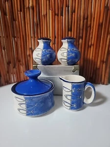 Salt And Pepper, Creamer And Sugar Set  Decoration FISH, Made In ECUADOR  - Picture 1 of 4