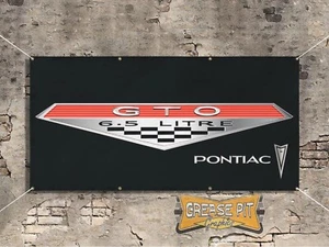 Pontiac GTO 6.5 Litre - Garage Banner Sign 72x36 - Picture 1 of 1