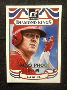 2014 Donruss Diamond Kings JAY BRUCE Cincinnati Reds #23 Silver Press Proof /199